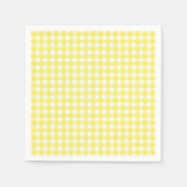 Serviette En Papier Design En vichy jaune et blanc (Devant)