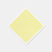Serviette En Papier Design En vichy jaune et blanc (Coin)