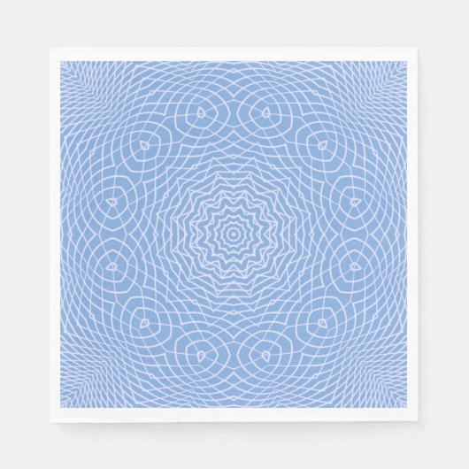 Serviette En Papier Design Faux Tulle Bleu Léger (Devant)