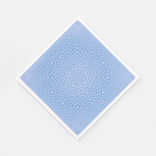 Serviette En Papier Design Faux Tulle Bleu Léger (Coin)