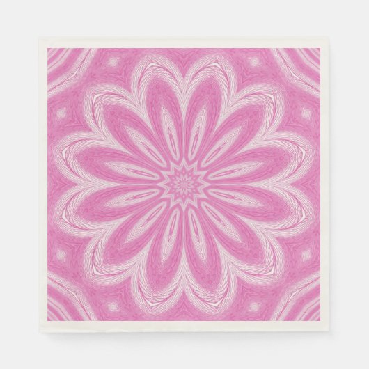 Serviette En Papier Design Faux Tulle Rose (Devant)
