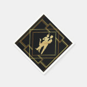 Serviette En Papier Design flapper Art déco rugissant des années vingt (Coin)