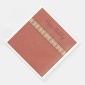 Serviette En Papier Design Floral Avec Rose (Coin)