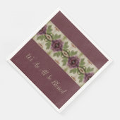 Serviette En Papier Design Floral Étonnant Dans Les Purples (Coin)