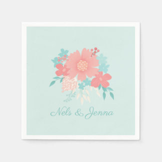 Serviette En Papier Design floral tendance et magnifique