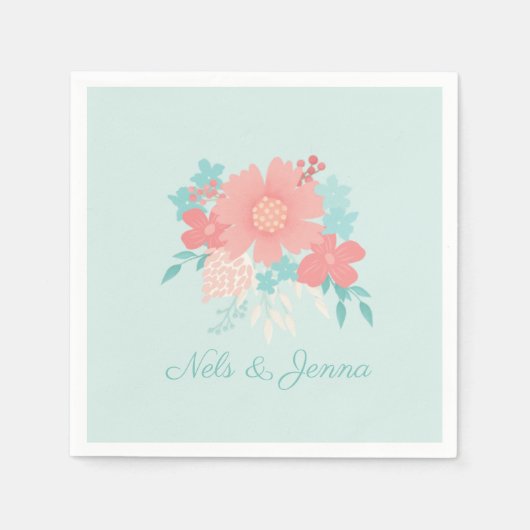 Serviette En Papier Design floral tendance et magnifique (Devant)