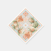 Serviette En Papier Design foulard floral (Coin)