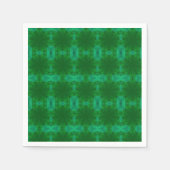 Serviette En Papier Design géométrique vert émeraude (Devant)