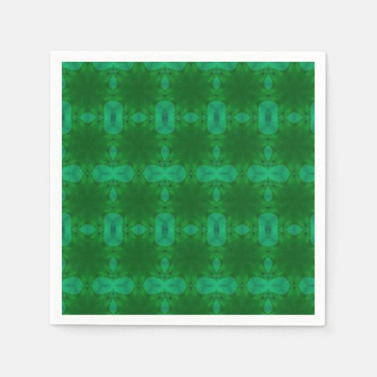 Serviette En Papier Design géométrique vert émeraude (Devant)