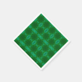Serviette En Papier Design géométrique vert émeraude (Coin)