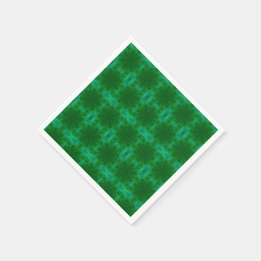 Serviette En Papier Design géométrique vert émeraude (Coin)