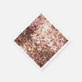Serviette En Papier Design Glam Rose Gold Blush Pink Confetti (Coin)