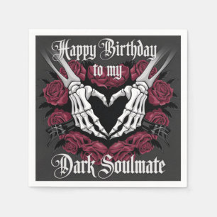 Serviette En Papier Design gothique d'anniversaire pour votre âme somb