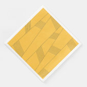 Serviette En Papier Design graphique abstrait simple, jaune et moderne (Coin)