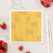 Serviette En Papier Design graphique abstrait simple, jaune et moderne (En situation)
