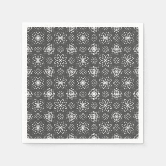 Serviette En Papier Design gris (Devant)