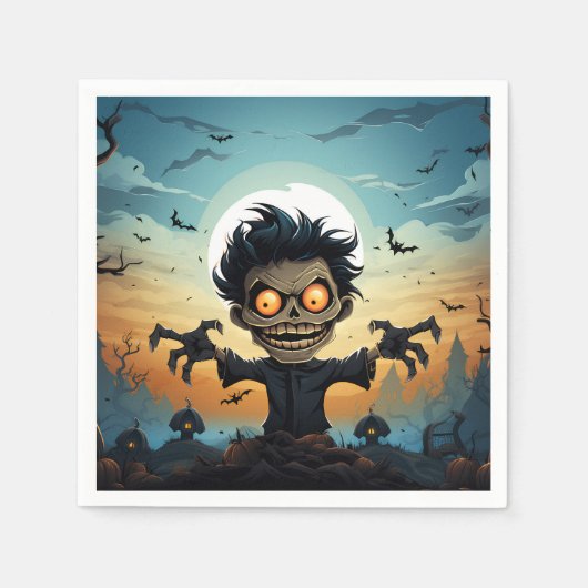 Serviette En Papier Design Halloween (Devant)
