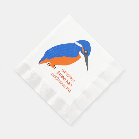 Serviette En Papier Design Kingfisher (Coin)