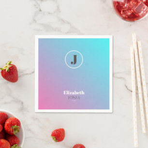 Serviette En Papier Design minimaliste aux couleurs pastel