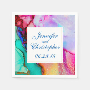 Serviette En Papier Design moderne en marbre Abstrait