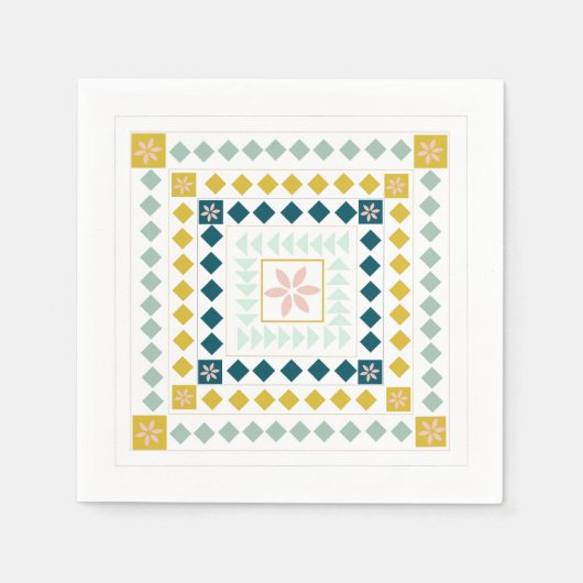 Serviette En Papier Design moderne et géométrique Design joli Art colo (Devant)