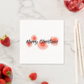 Serviette En Papier Design moderne, joyeux, ludique "Joyeux Noël" (En situation)