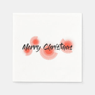 Serviette En Papier Design moderne, joyeux, ludique "Joyeux Noël"
