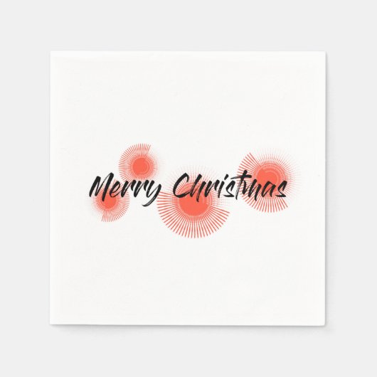Serviette En Papier Design moderne, joyeux, ludique "Joyeux Noël" (Devant)