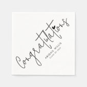 Serviette En Papier Design moderne Script Graduate Party Custom (Devant)