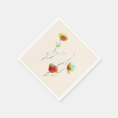 Serviette En Papier Design moderne simple d'art floral abstrait (Coin)