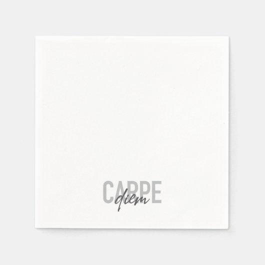 Serviette En Papier Design moderne, simple, urbain, cool Carpe Diem (Devant)