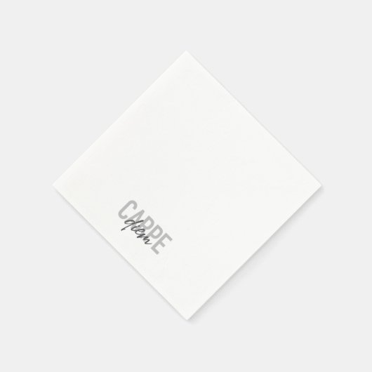 Serviette En Papier Design moderne, simple, urbain, cool Carpe Diem (Coin)