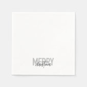 Serviette En Papier Design moderne, simple, urbain cool Joyeux Noël (Devant)