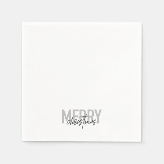 Serviette En Papier Design moderne, simple, urbain cool Joyeux Noël (Devant)
