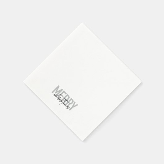 Serviette En Papier Design moderne, simple, urbain cool Joyeux Noël (Coin)