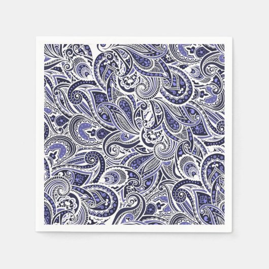 Serviette En Papier Design motif bleu pâle (Devant)