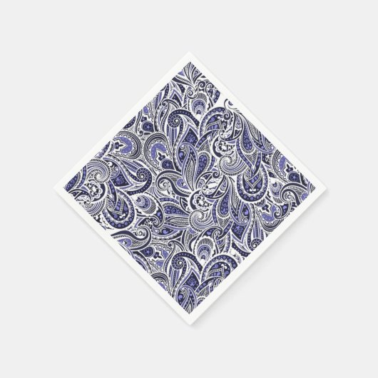 Serviette En Papier Design motif bleu pâle (Coin)