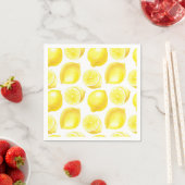 Serviette En Papier Design motif citron (En situation)