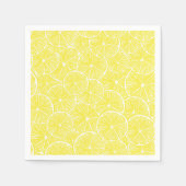 Serviette En Papier Design motif de tranches de citron (Devant)