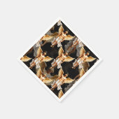 Serviette En Papier Design Motif des Anges d'or céleste (Coin)