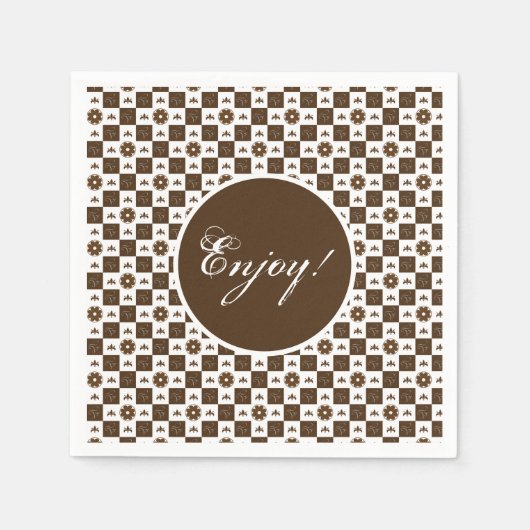 Serviette En Papier Design Motif élégant (Devant)