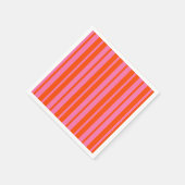 Serviette En Papier Design Motif Orange Rose (Coin)