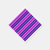 Serviette En Papier Design Motif violet bleu élégant rayures (Coin)