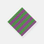 Serviette En Papier Design Motif violet vert élégant rayures (Coin)