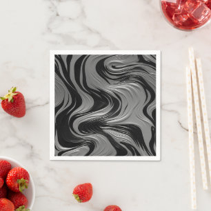 Serviette En Papier Design noir et blanc