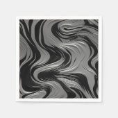Serviette En Papier Design noir et blanc (Devant)