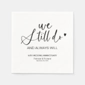 Serviette En Papier Design Nous Faisons Toujours Mariage Vow Renouvell (Devant)