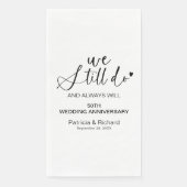 Serviette En Papier Design Nous Faisons Toujours Mariage Vow Renouvell (Devant)
