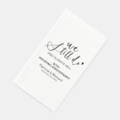 Serviette En Papier Design Nous Faisons Toujours Mariage Vow Renouvell (Coin)