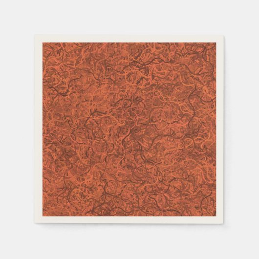Serviette En Papier Design orange brûlé (Devant)